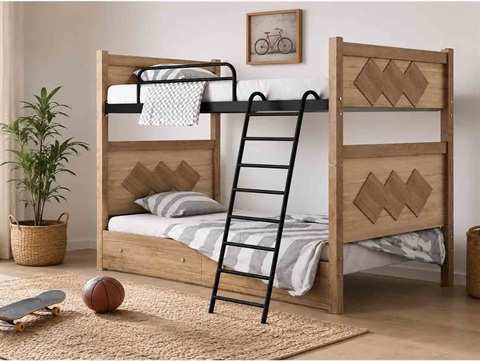 تخت دو طبقه چوبی ارغوان D 4014